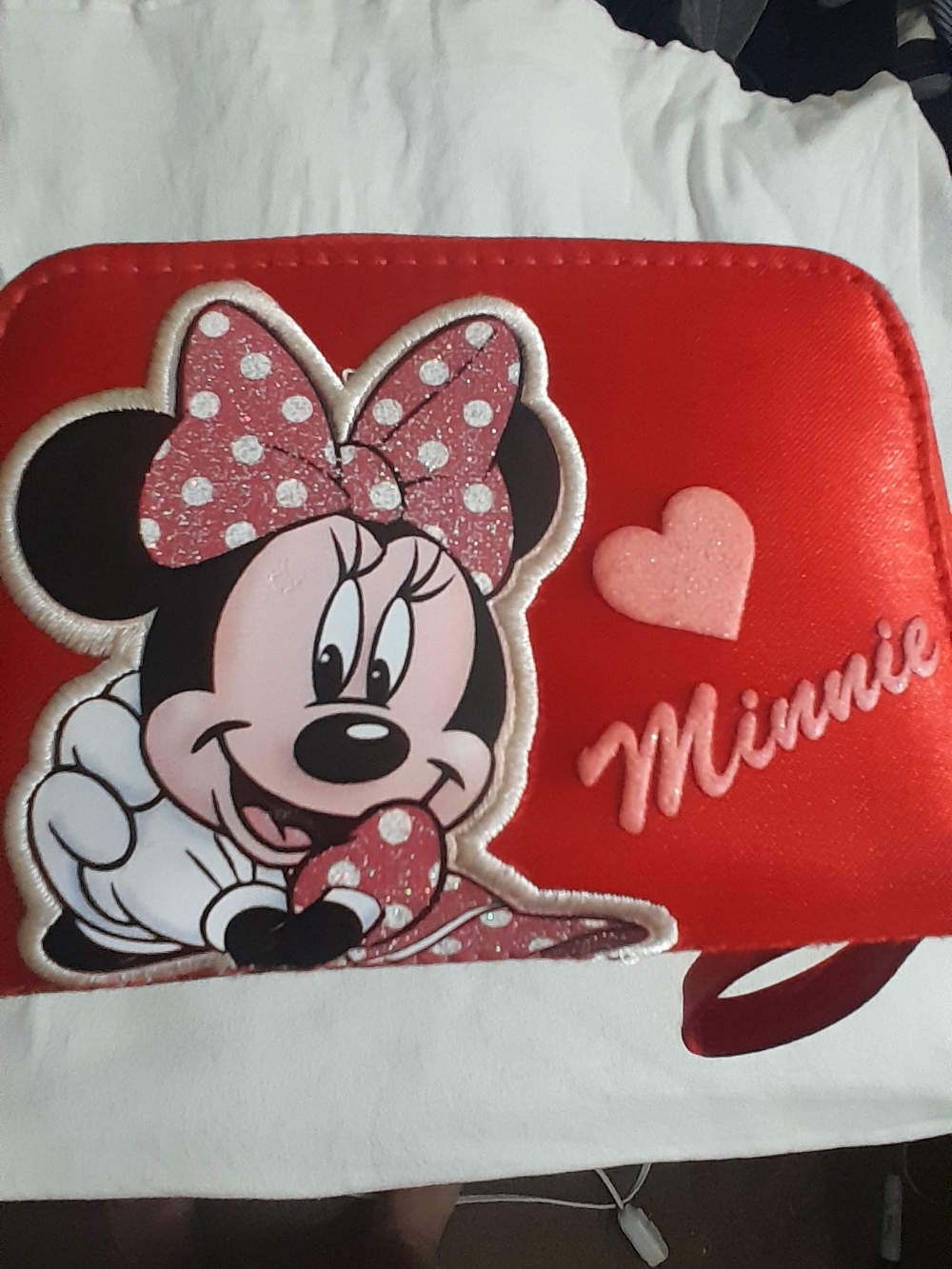 Minnie Mouse Red Kids Wallet - Character Zip Pouch